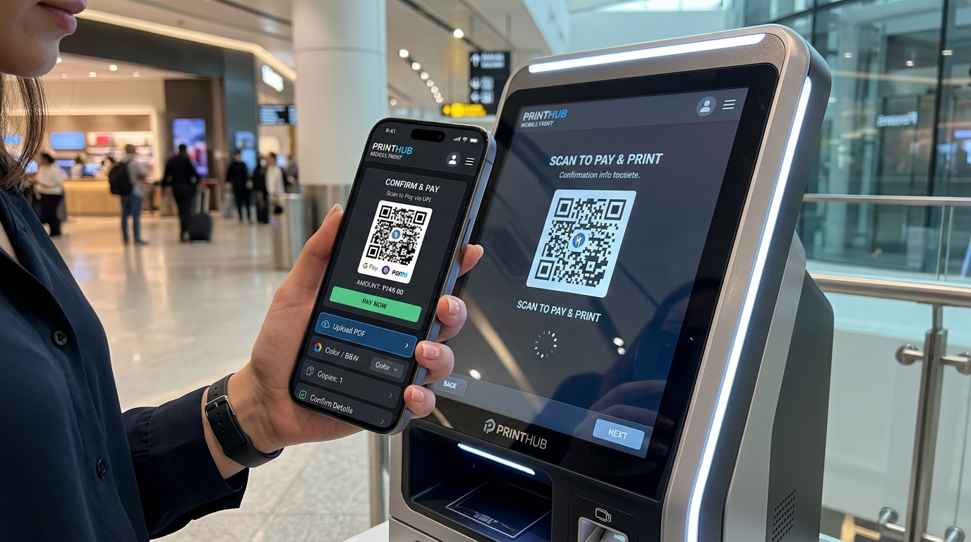 Mobile QR Scan, Document Upload & Instant UPI Payment