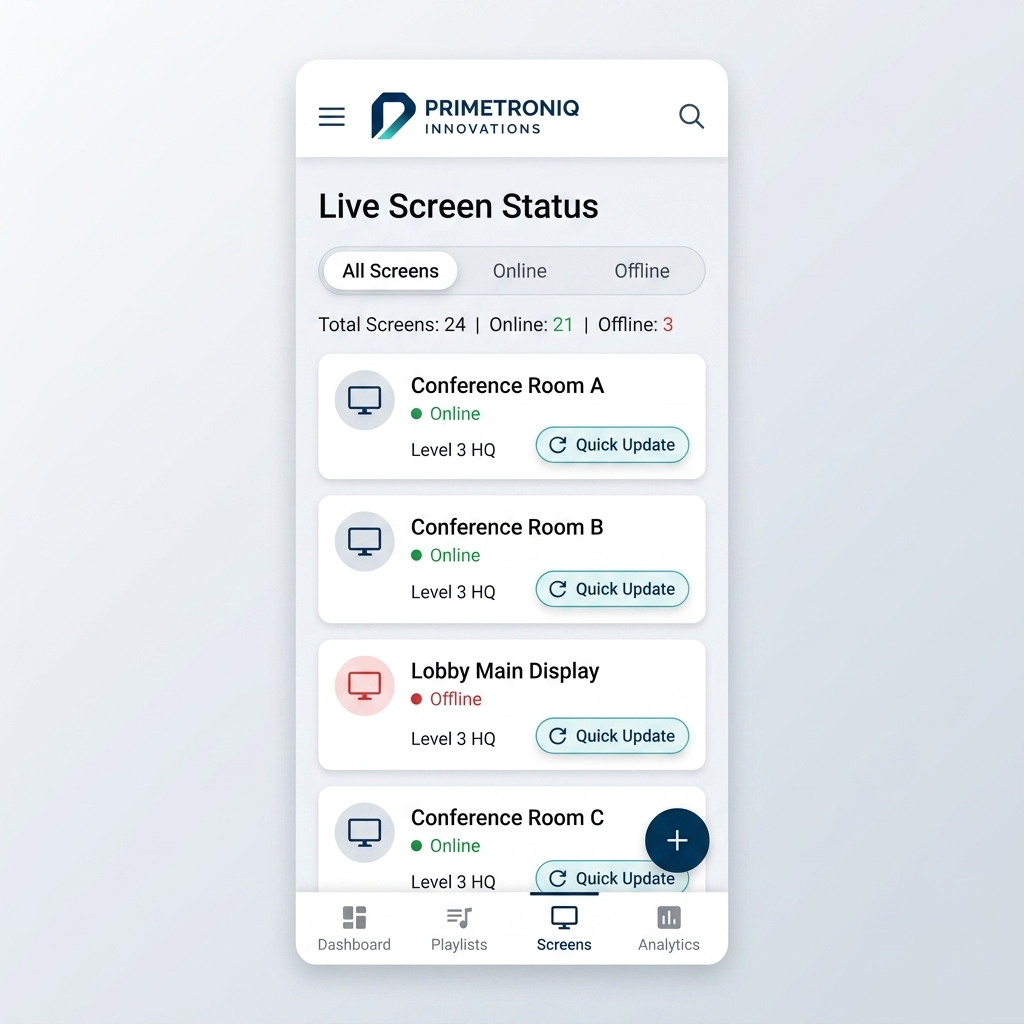 Cloud Signage Mobile Application